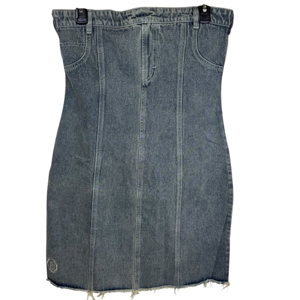 Honor The Gift Light Indigo Denim Strapless Dress Size Medium